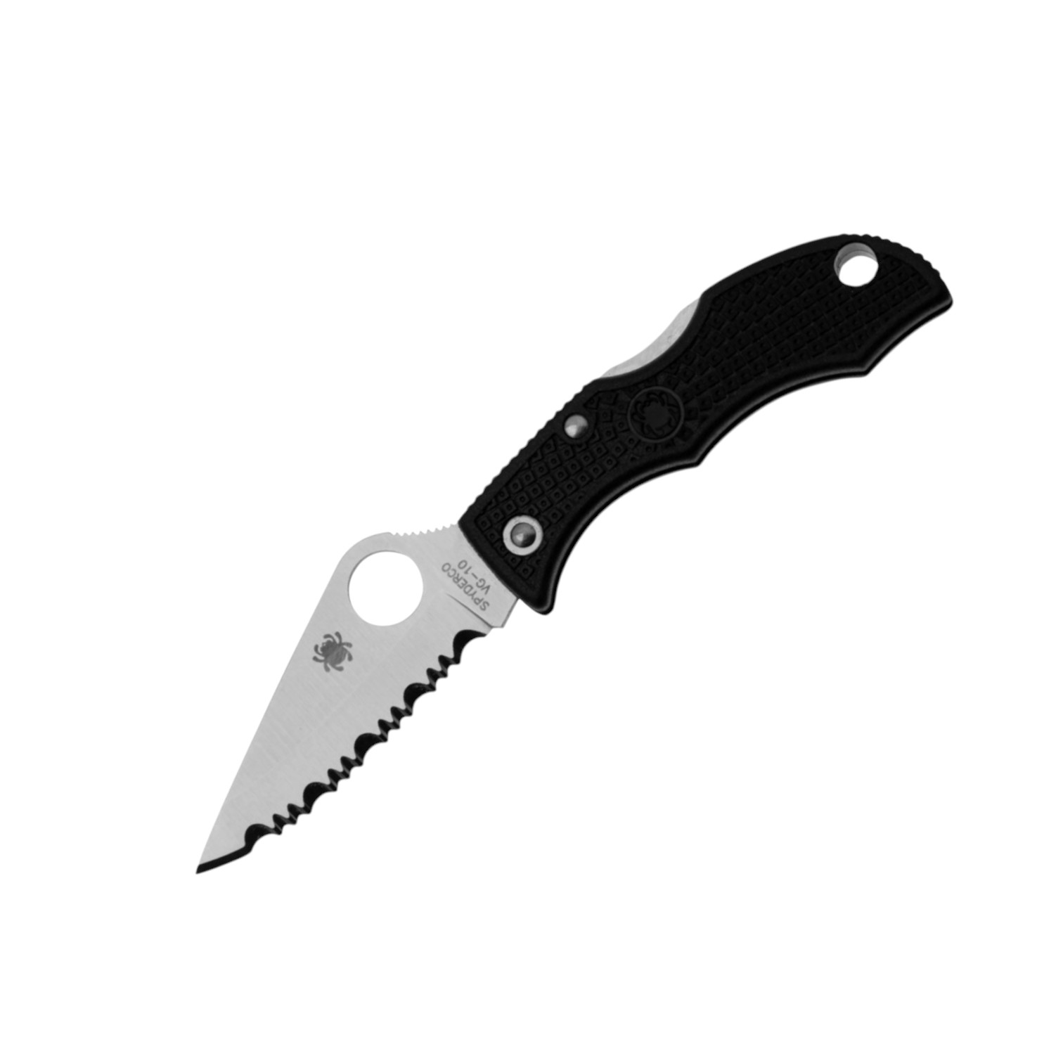 Couteau de poche Spyderco Ladybug 3 LBKS3 en FRN noir, acier VG10...
