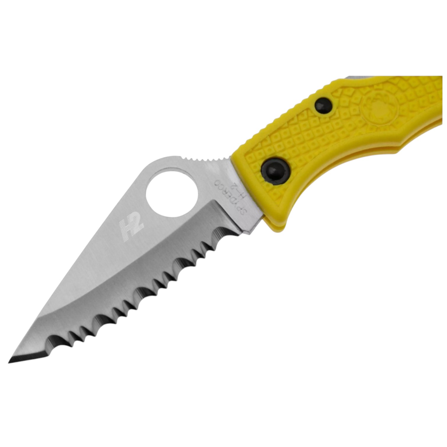 Spyderco Ladybug 3 Salt lightweight LYLS3 knife with serrated H1 steel blade and yellow FRN handle