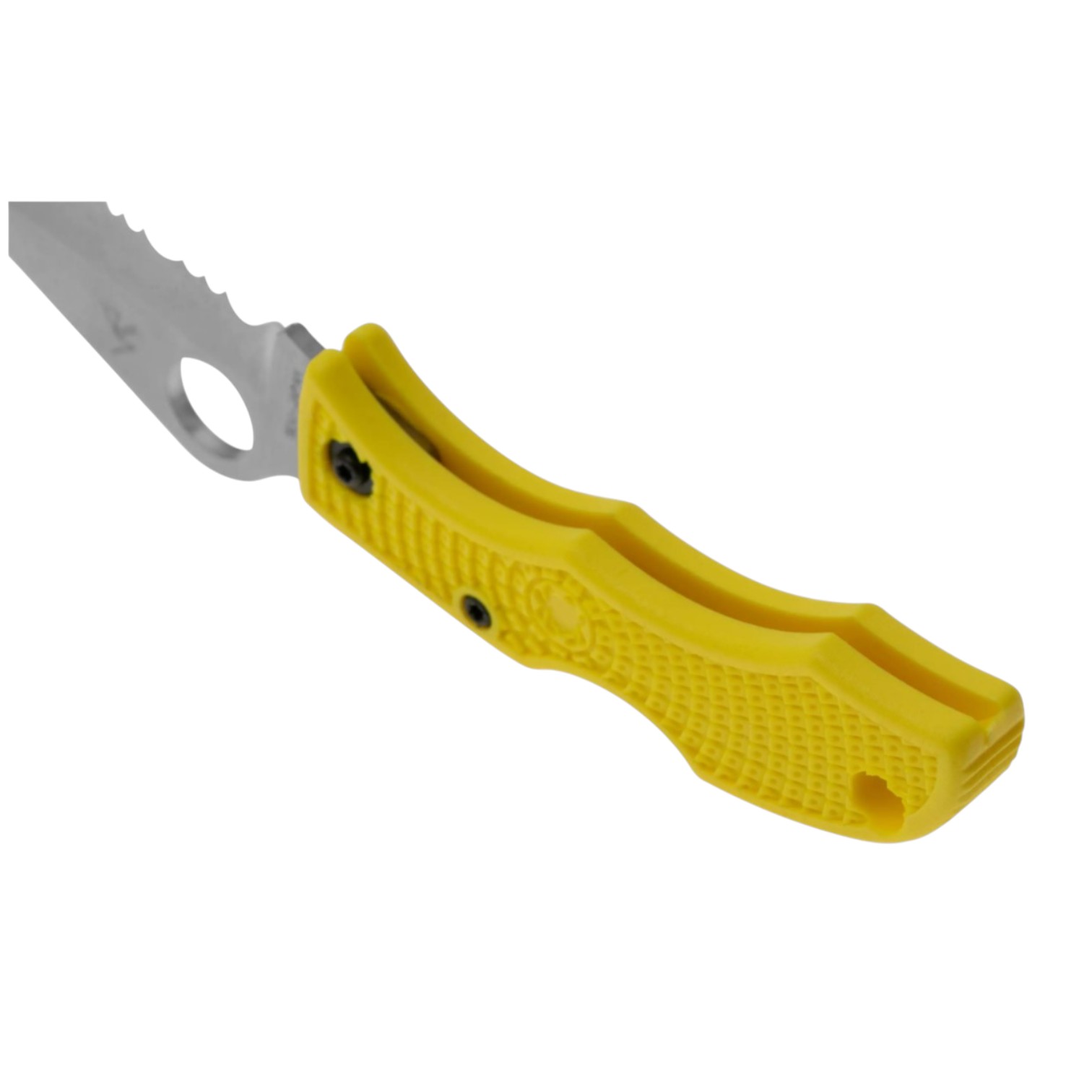 Spyderco Ladybug 3 Salt lightweight LYLS3 knife with serrated H1 steel blade and yellow FRN handle
