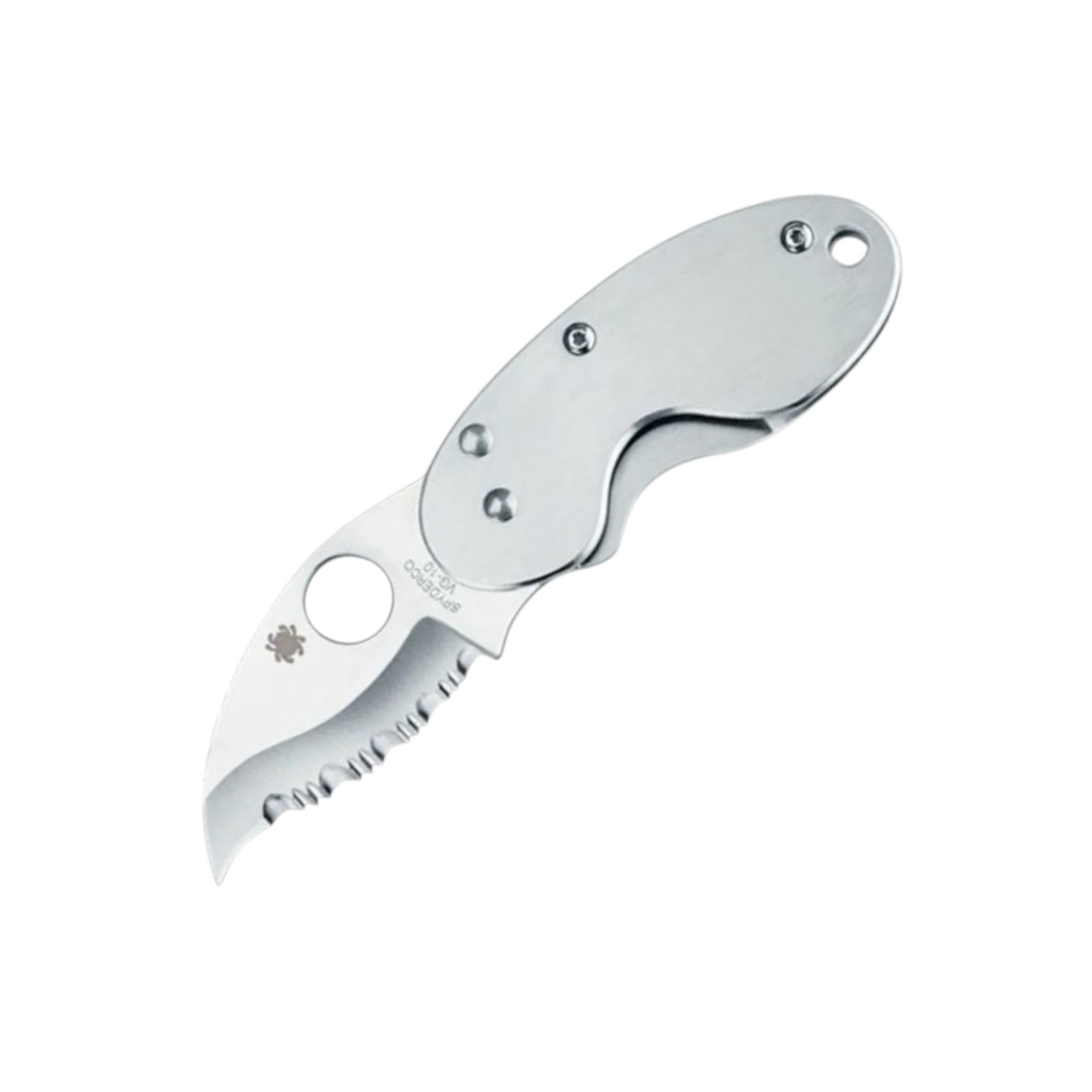 Couteau de poche Spyderco Cricket C29S avec lame dentelée en acie...
