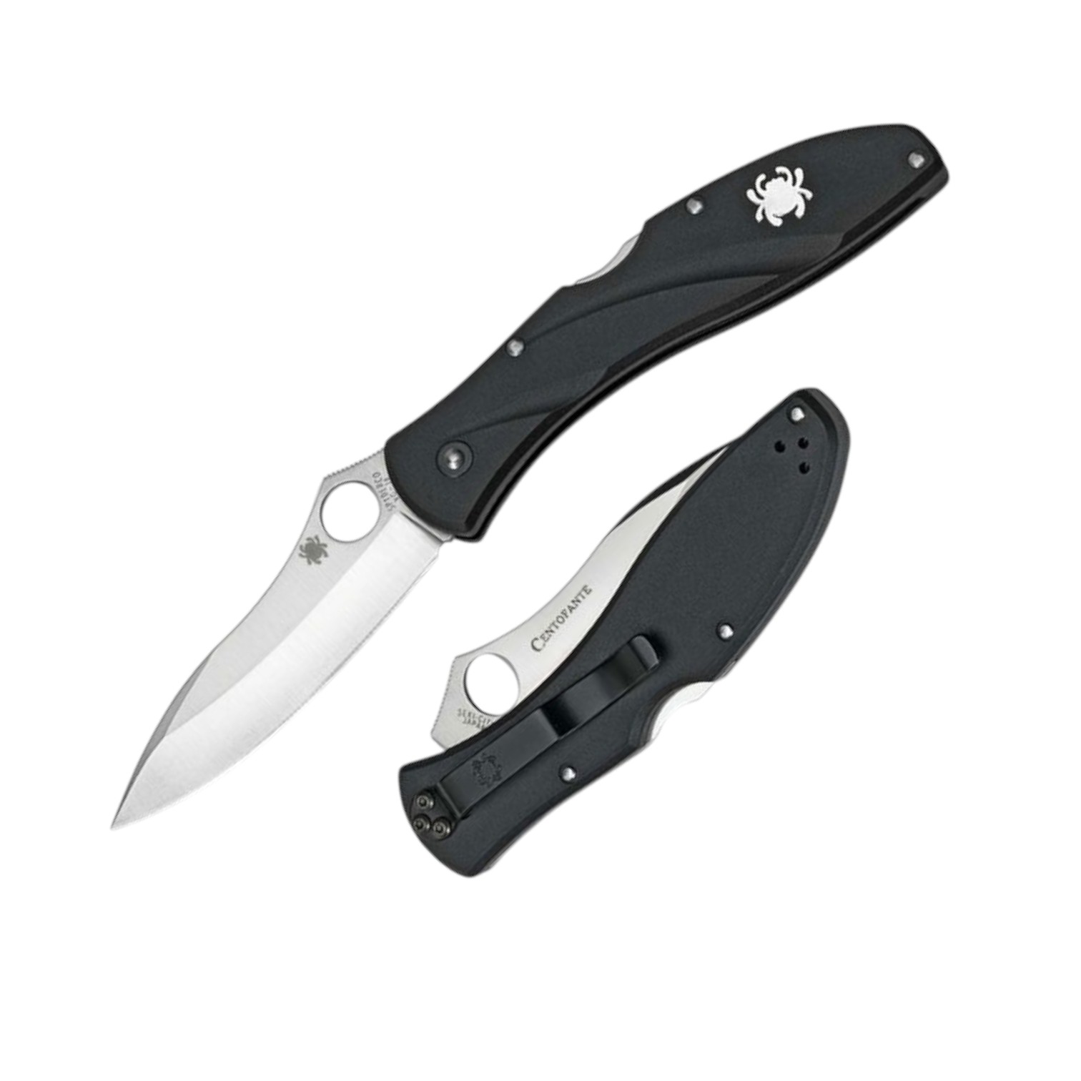 Couteau tactique Spyderco Centfante3 C66PBK3 avec lame en acier V...