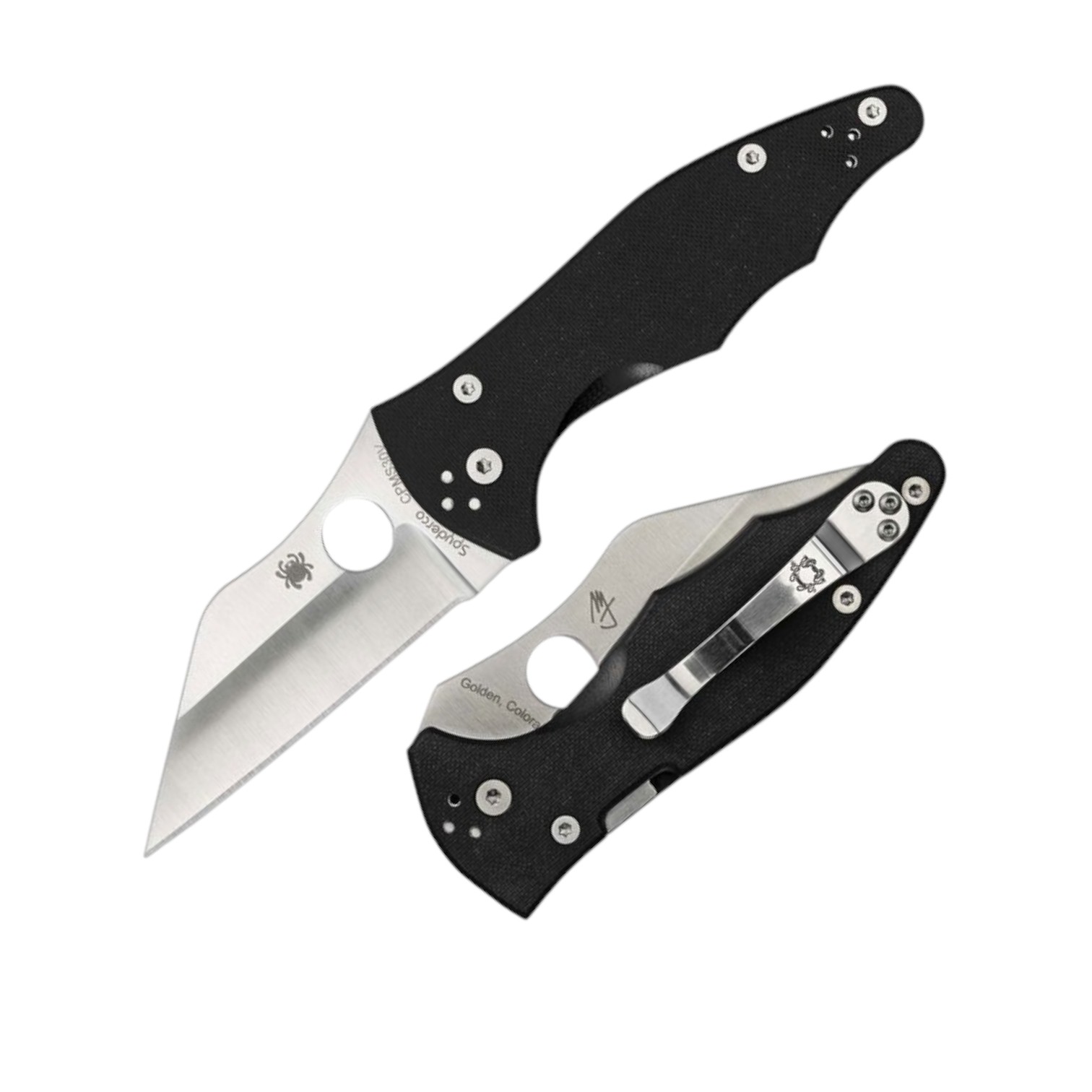 Couteau de poche Spyderco Yojimbo II PE C85GP2 avec manche en G10...