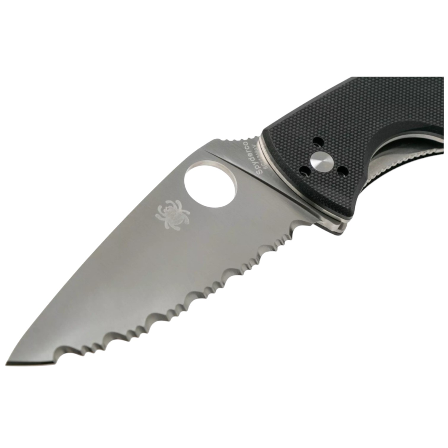 Couteau de poche Spyderco Tenacious SpyderEdge C122GS avec manche en G10 noir et clip multiposition