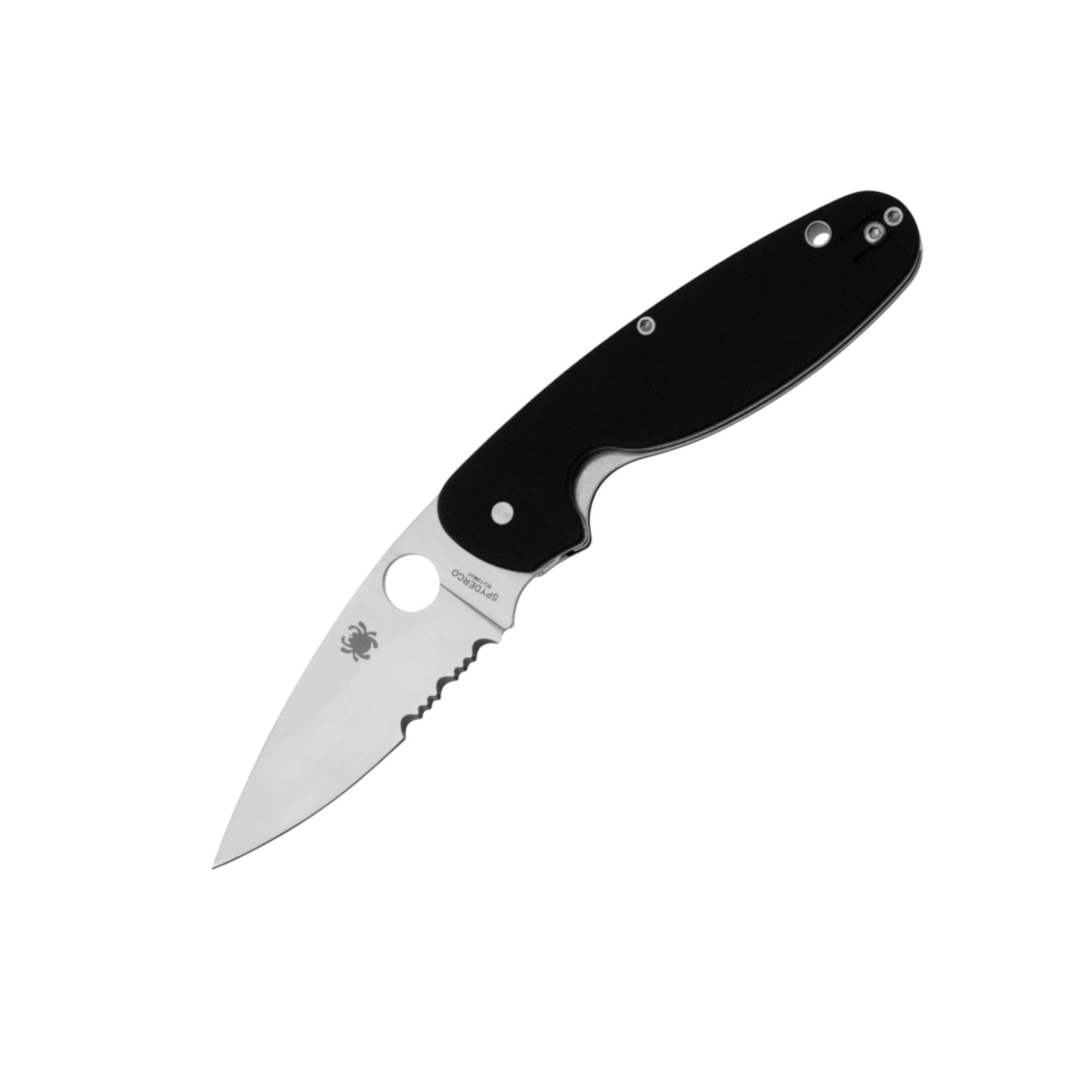 Couteau de poche Spyderco Emphasis C245GP à lame droite, manche e...