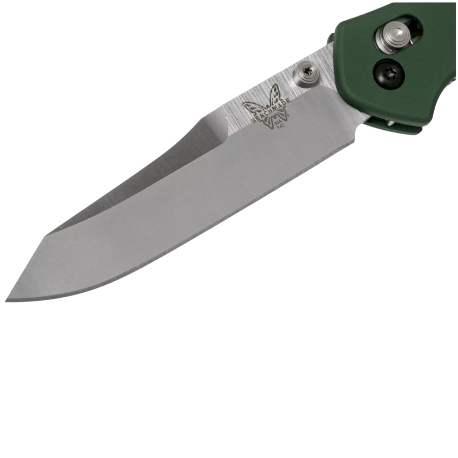 Couteau de poche Benchmade Osborne 940 avec lame de 8,6 cm en acier CPM S30V et manche en aluminium vert
