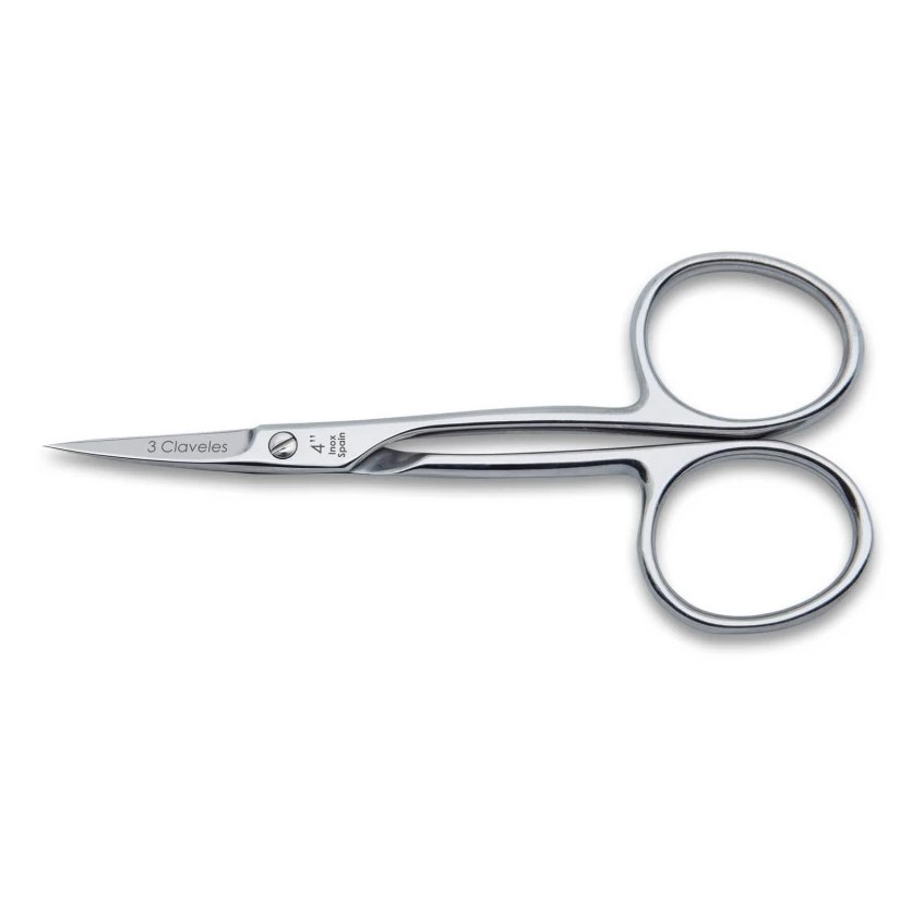 Tesoura de cutícula forjada em aço inoxidável 10 cm curvada 3 Cla...