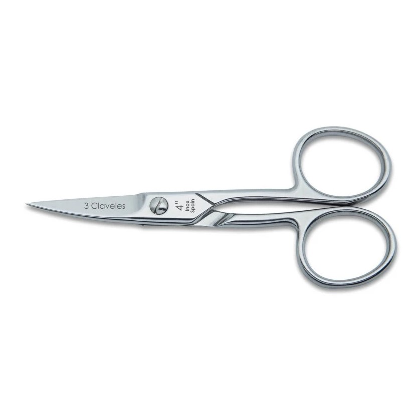 Tesoura de unhas curva em aço inoxidável forjado 10 cm 3 Claveles