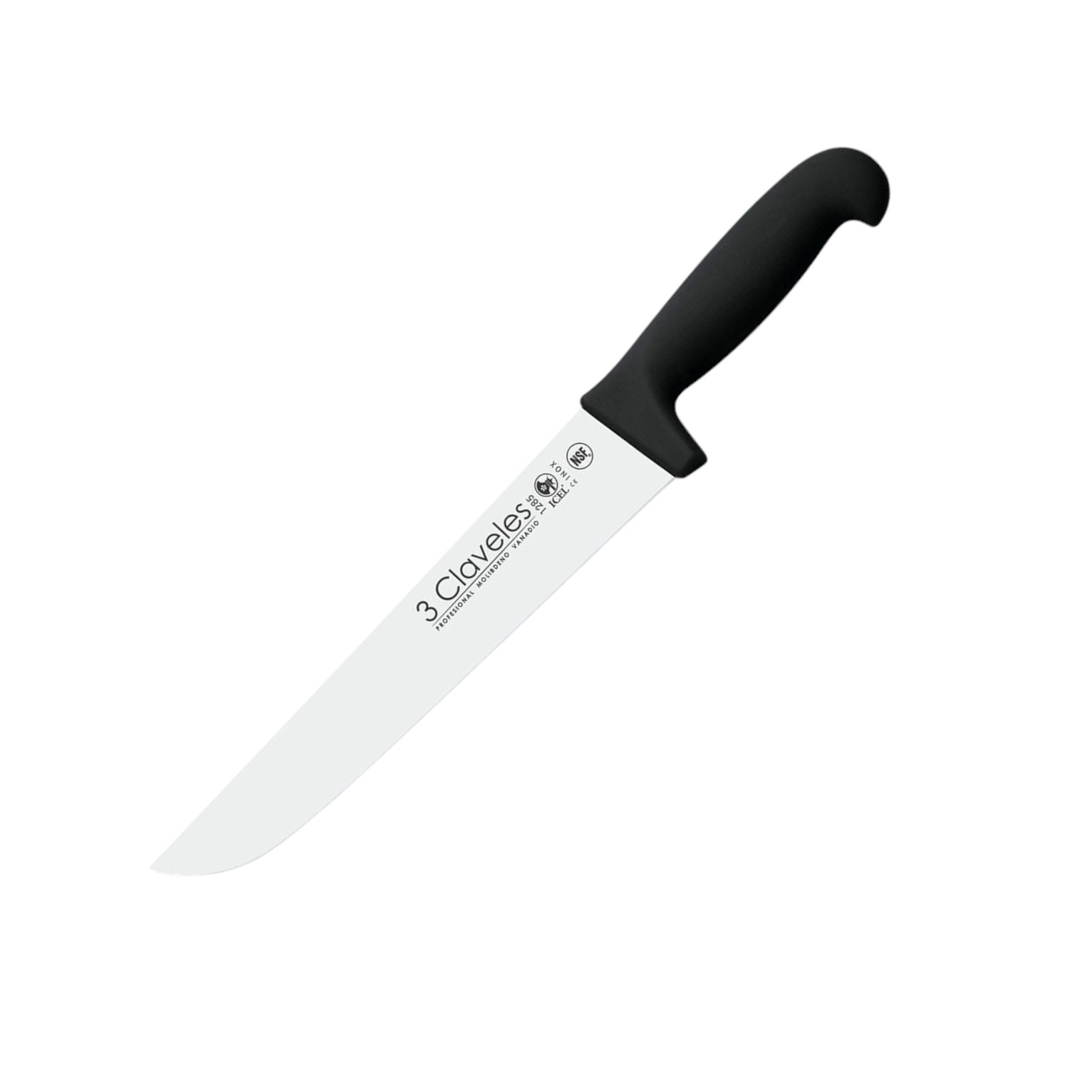 3 Claveles butcher knife 22 cm blade and black polypropylene hand...