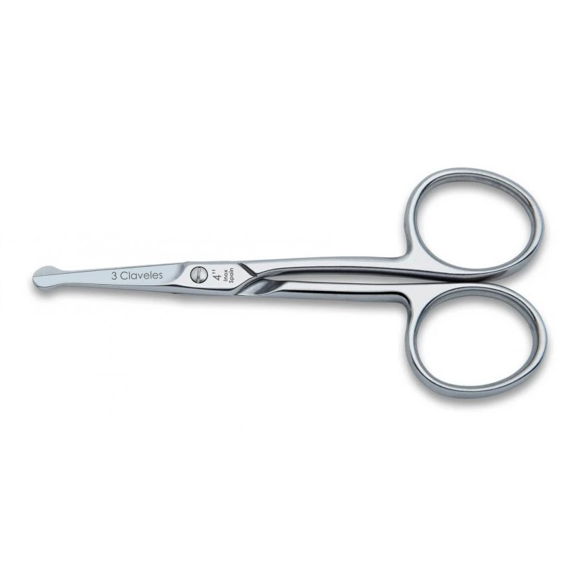 Tijera para nariz, oídos y cejas de 10 cm recta 3 Claveles
