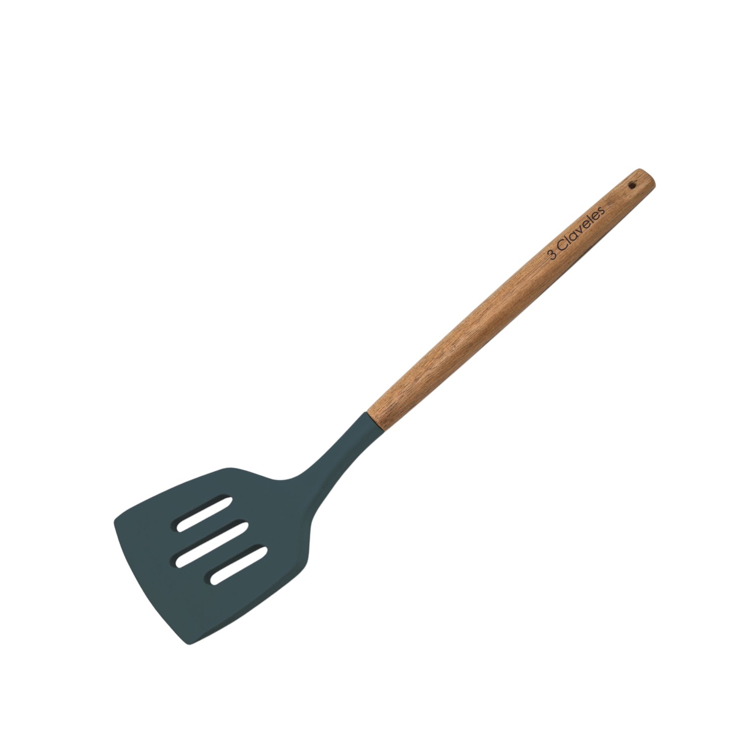 Silicone and beech wood frying spatula, BPA free, 3 Claveles
