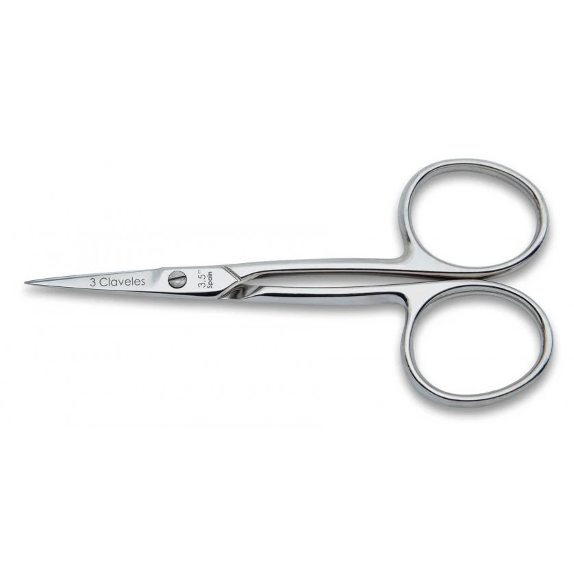 Tesoura de cutícula reta 9 cm 3 Claveles