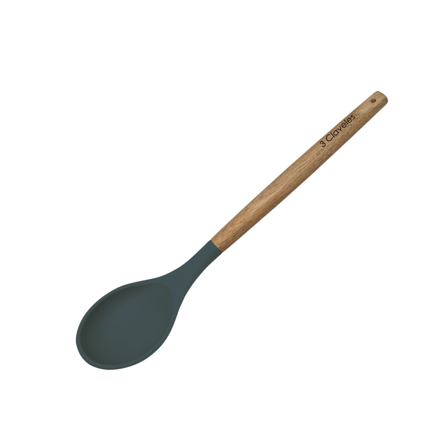 3 Claveles Silicone and Beech Wood Serving Spoon, BPA Free
