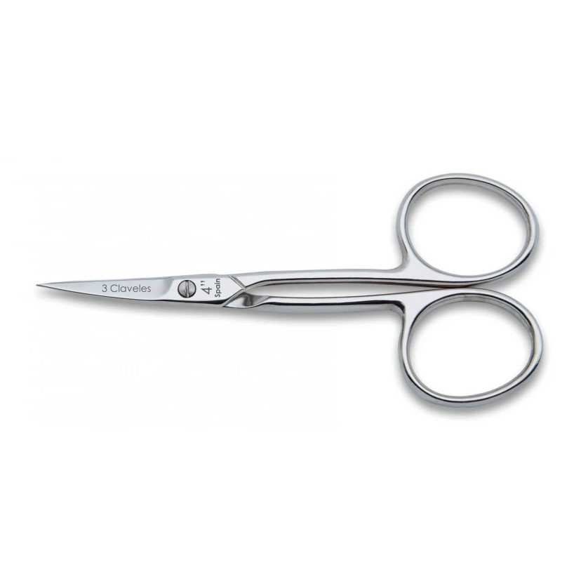 Tesoura de cutícula 10 cm curvada 3 Claveles