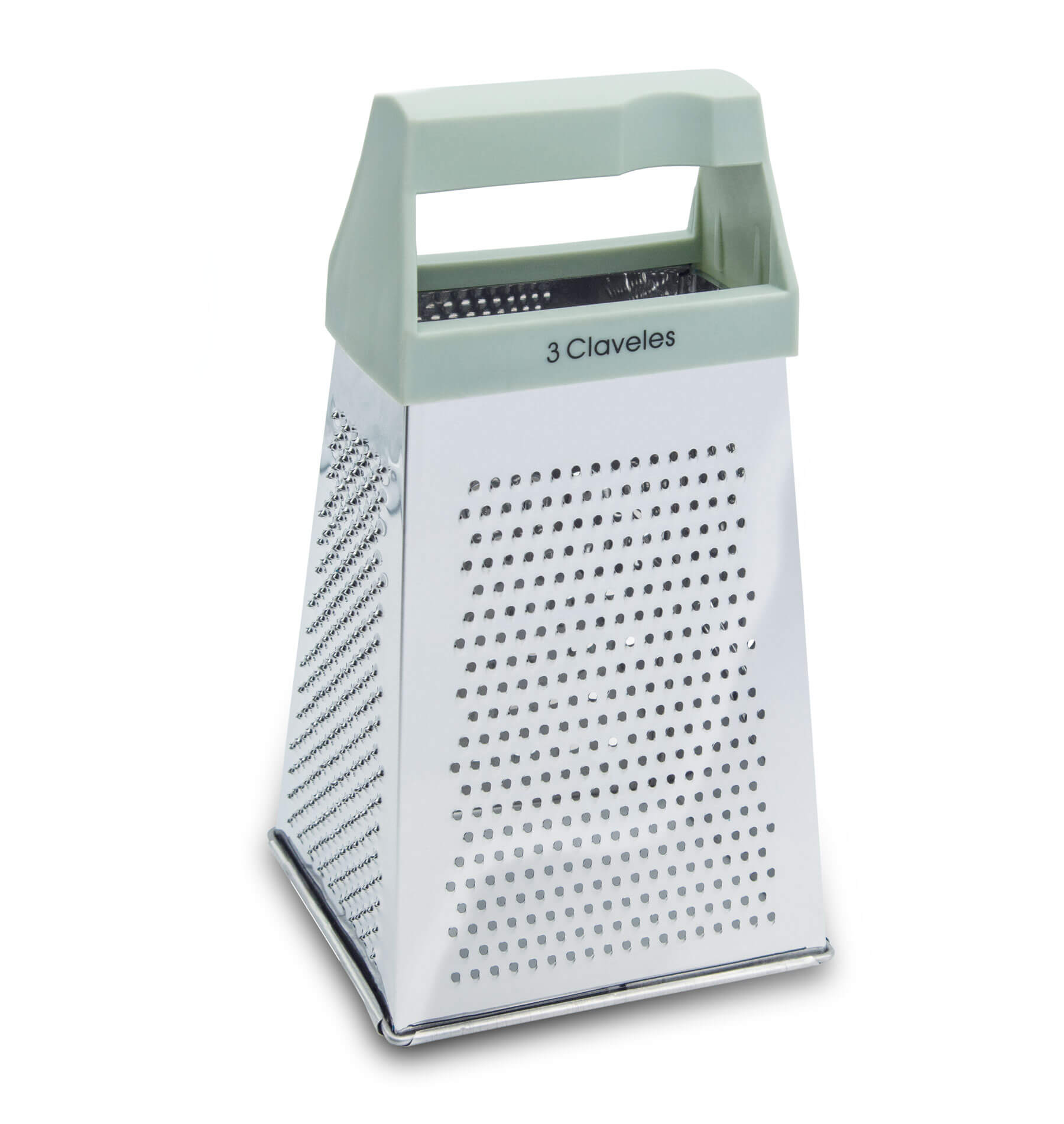 3 Claveles 4-Sided Kitchen Grater, Stainless Steel and Polypropyl...