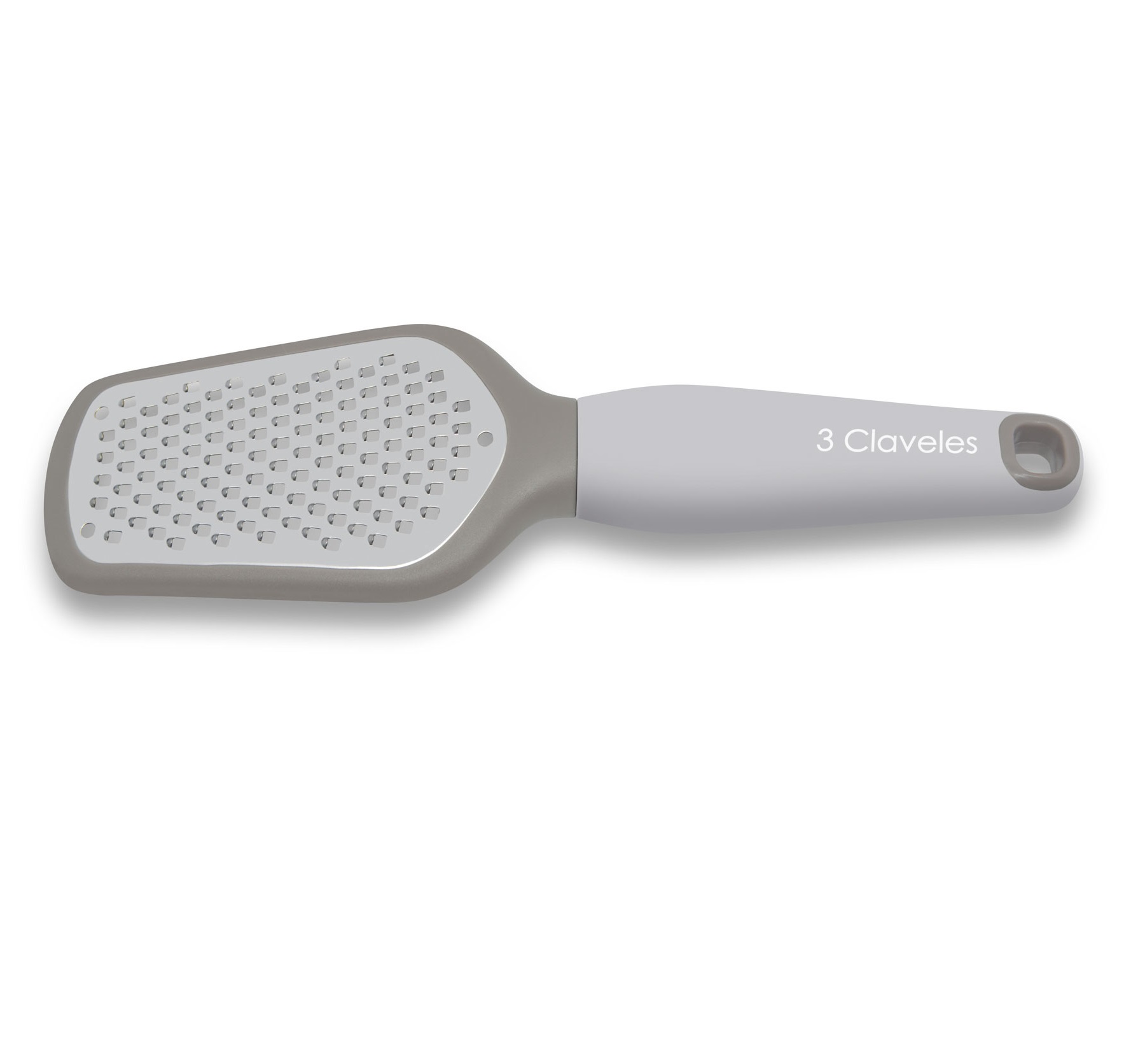Stainless steel grater with TPR and polypropylene handle, 3 Clave...