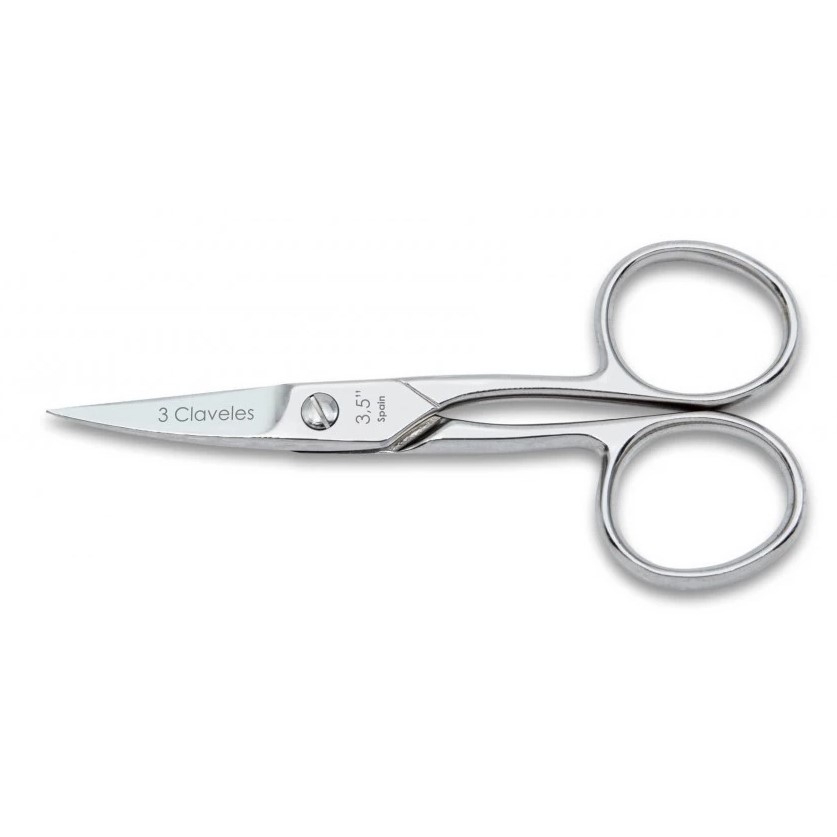 Tesoura de unhas forjada 9 cm curvada 3 Claveles