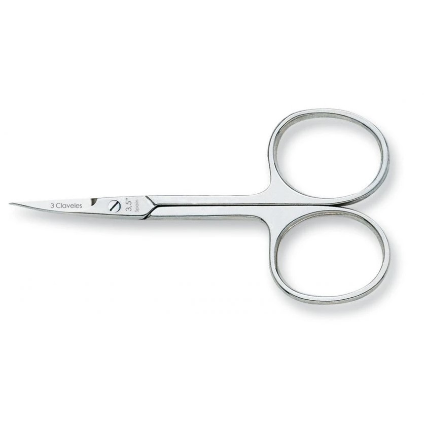 Tijera para cutículas curva 3 Claveles de 9 cm acero carbono