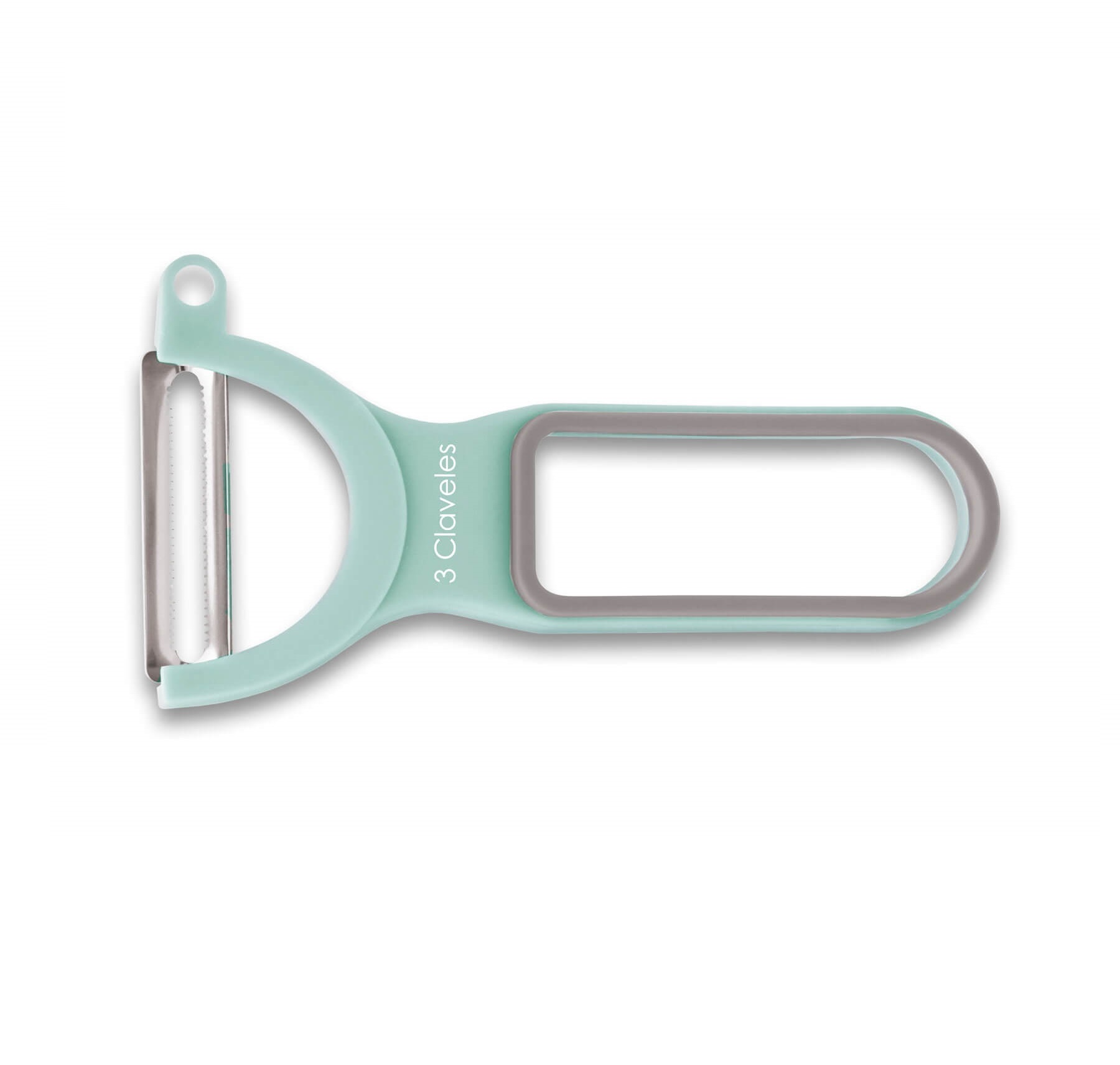 Display mit 16 Stück, Packung mit 3 farbigen Sparschälern für Kartoffeln, Julienne und Tomaten, 3 Claveles