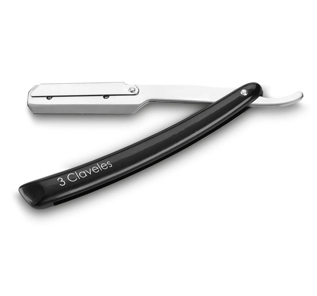 Barber's razor with interchangeable blade, safety lock, and black...