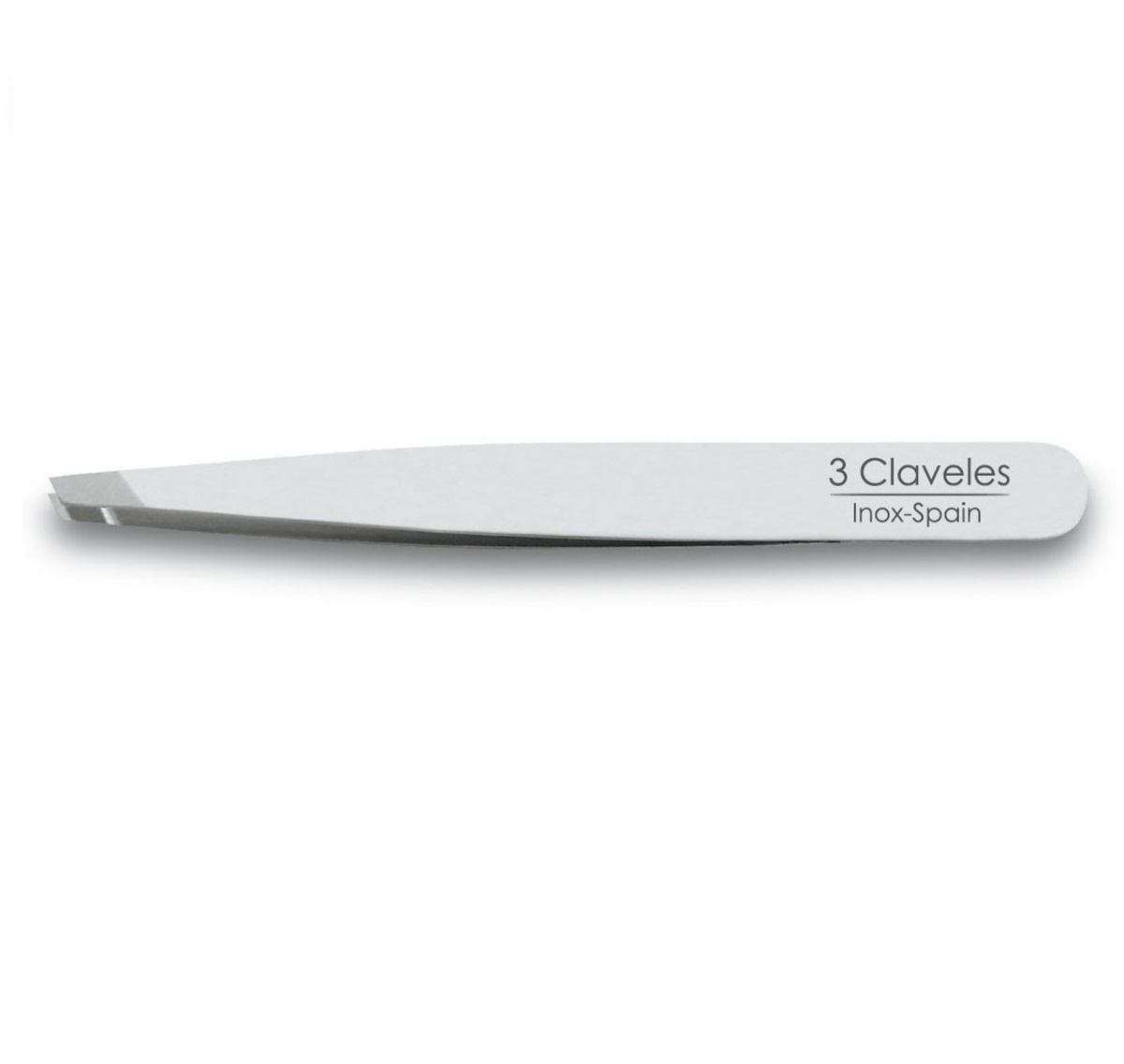 Stainless Steel Tweezers with Slanted Tip, 10 cm 3 Claveles