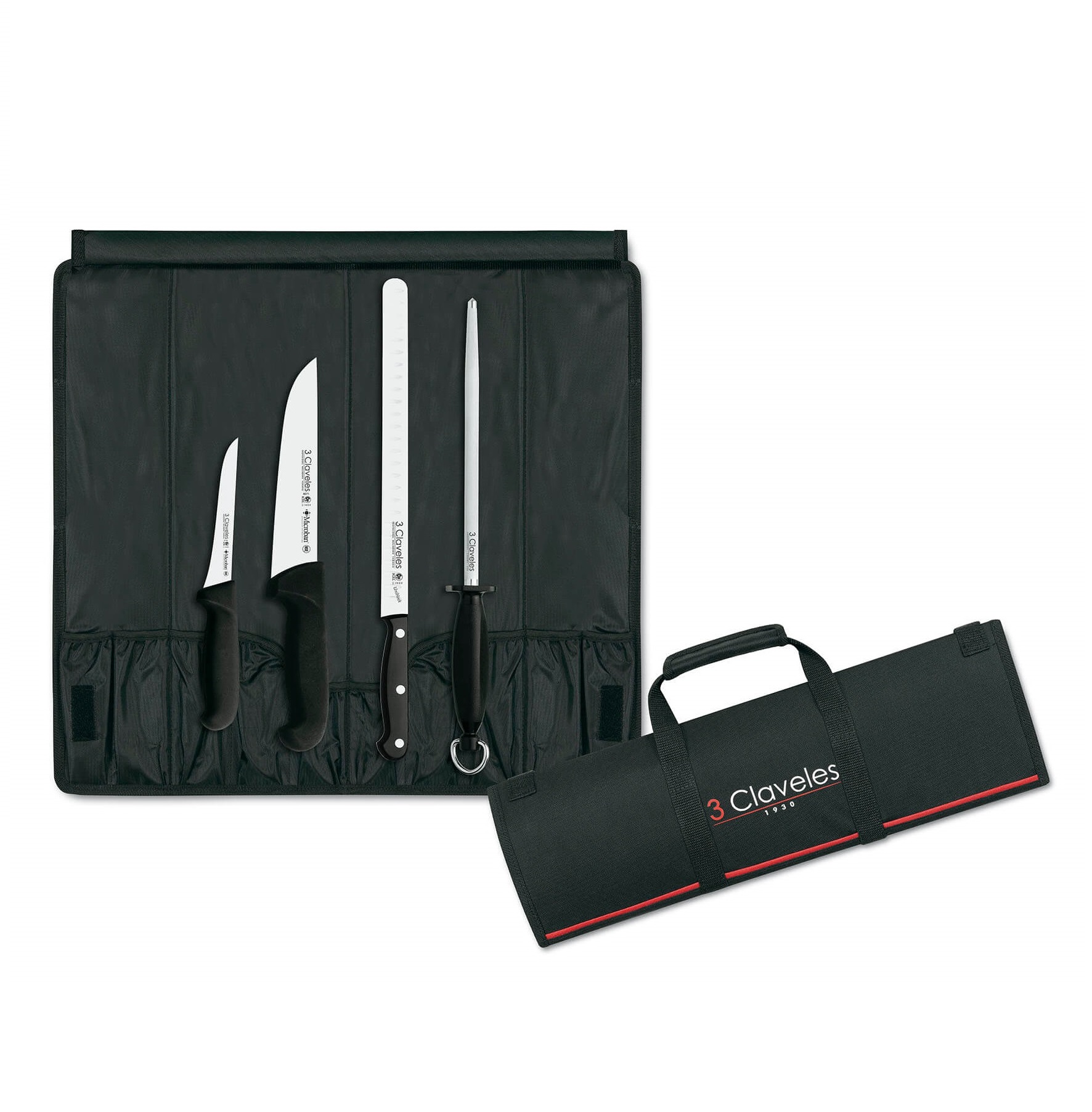 Professional ham carving kit with 4 knives and a blanket 3 Clavel...