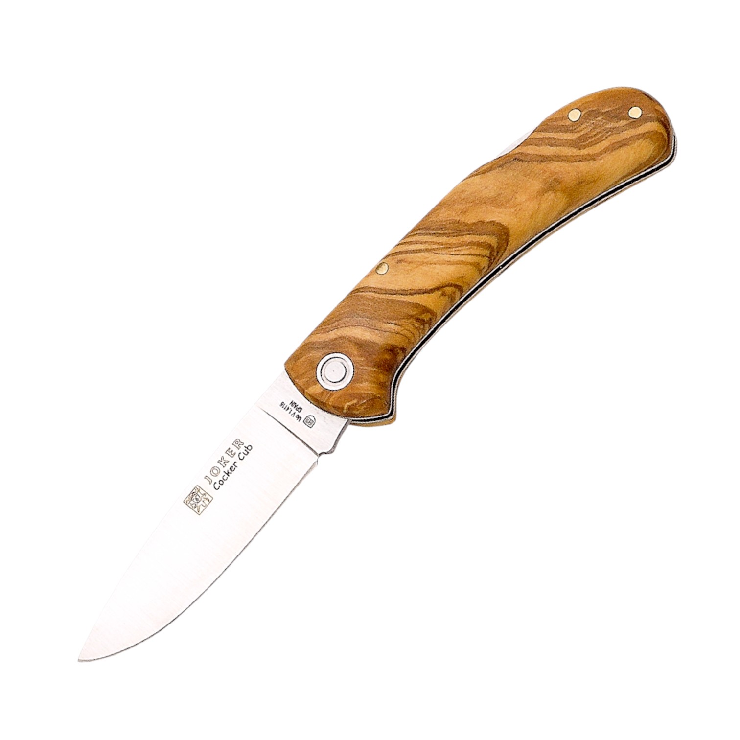 Joker Cocker Cub pocket knife with olive wood handle