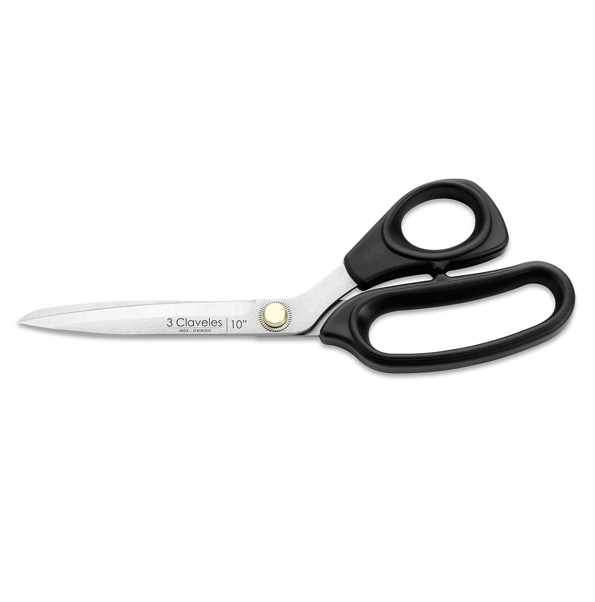 3 Claveles Multi-Purpose Sewing Scissors 25cm with Black TPR Ther...