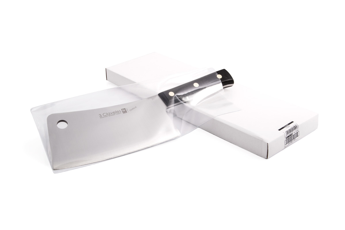 Hatchet, 20 cm and 5 mm thick, black polyoxymethylene handle, 3 Claveles