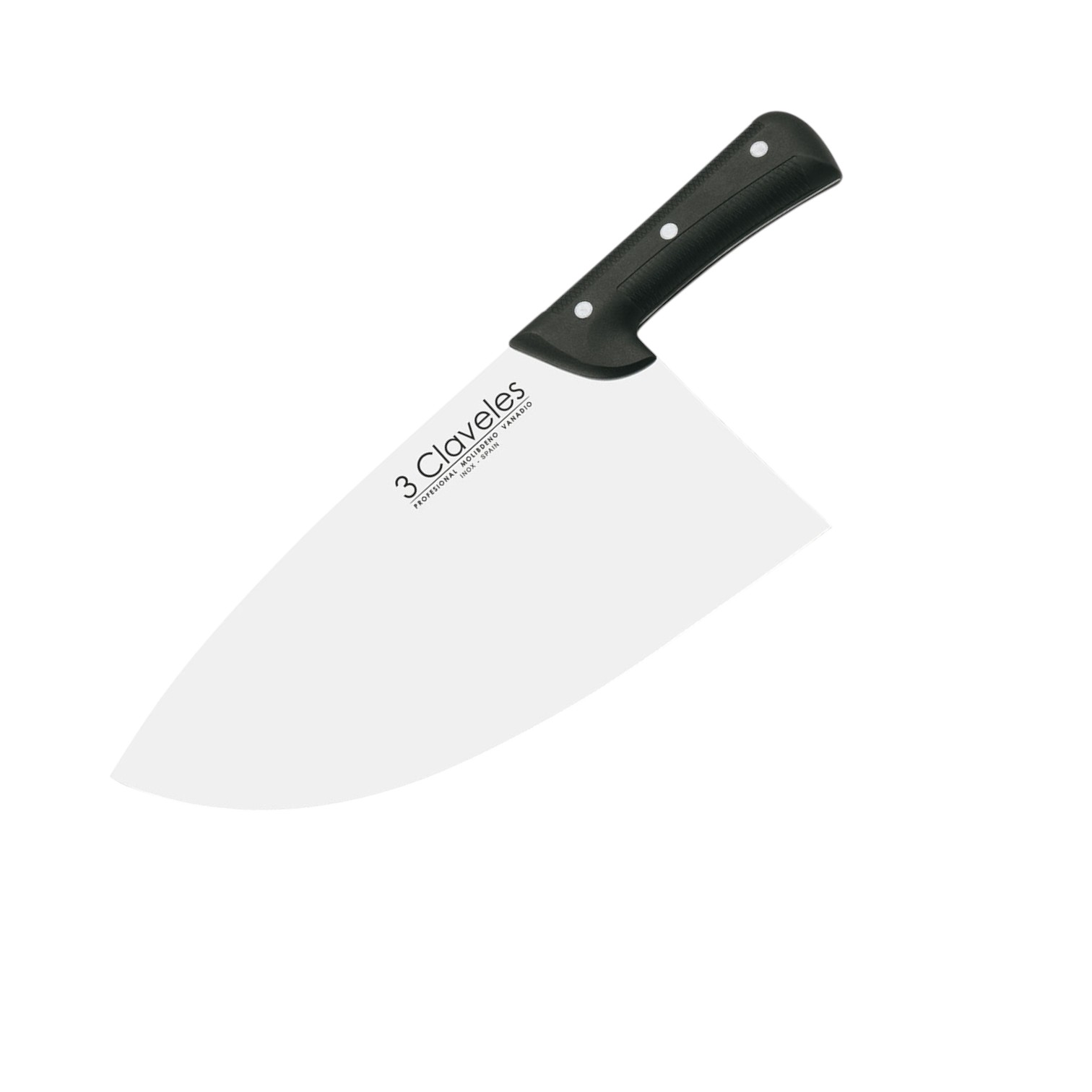 Filleting cleaver, 29 cm and 1.5 mm, black pom handle, 3 Claveles