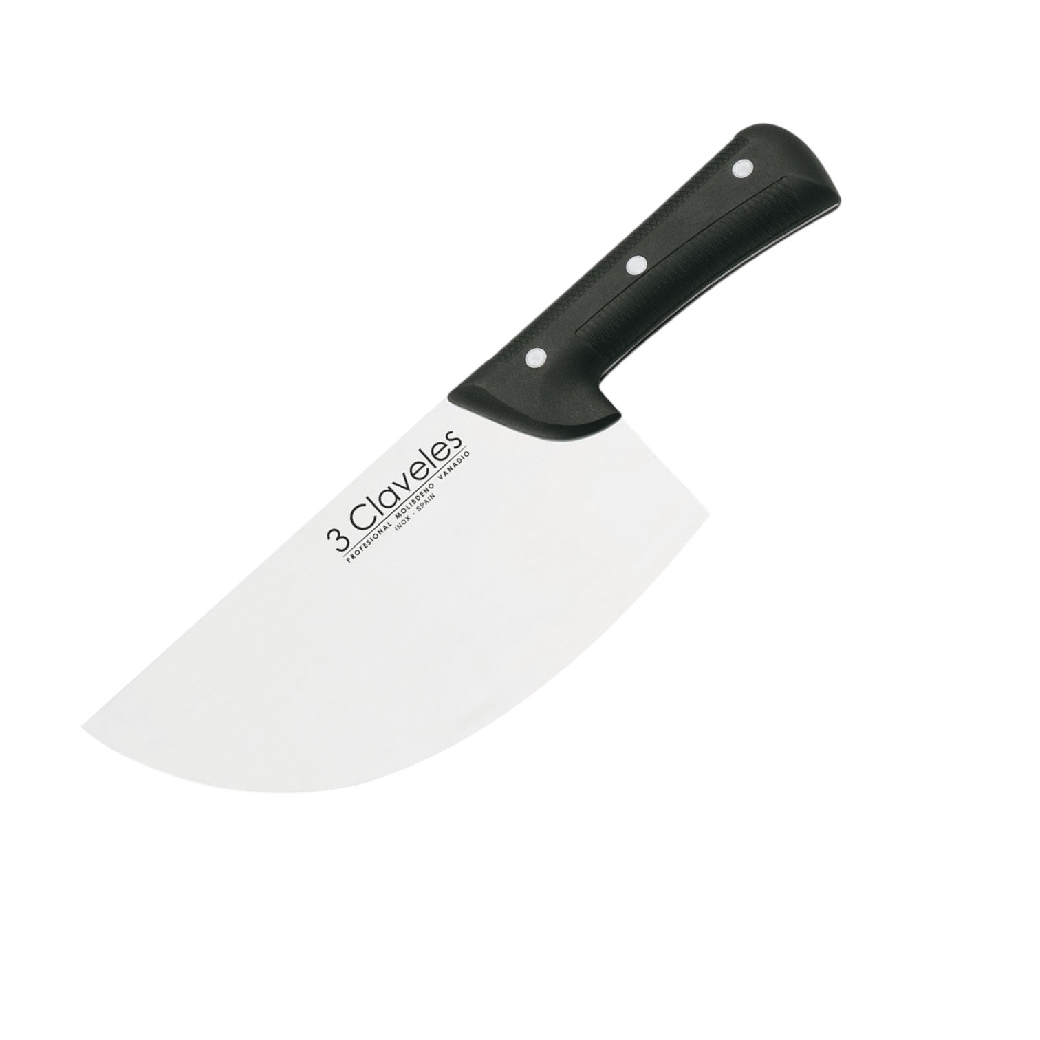 3 Claveles steak cleaver, 23.5 cm and 2.75 mm black pom handle