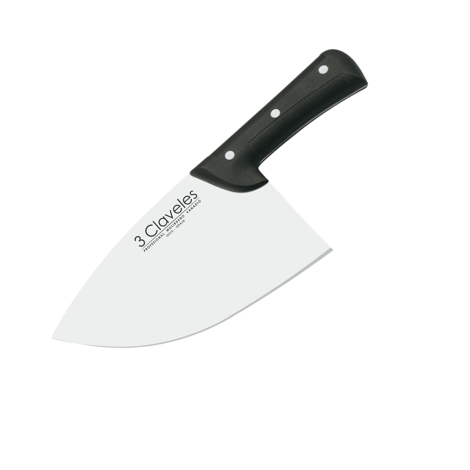 26 cm langes Steakbeil mit 2,75 mm schwarzem Pom-Griff, 3 Clavele...