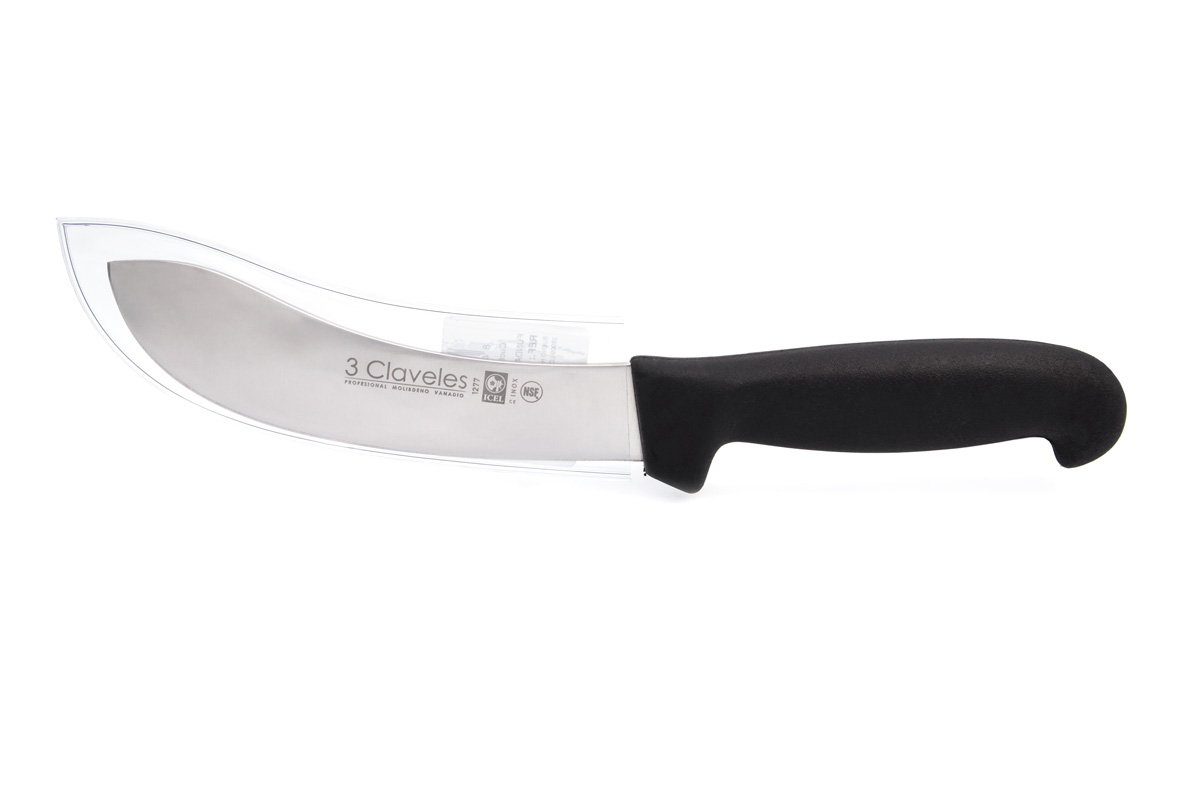 16cm Skinning Knife with Black Polypropylene Handle 3 Claveles