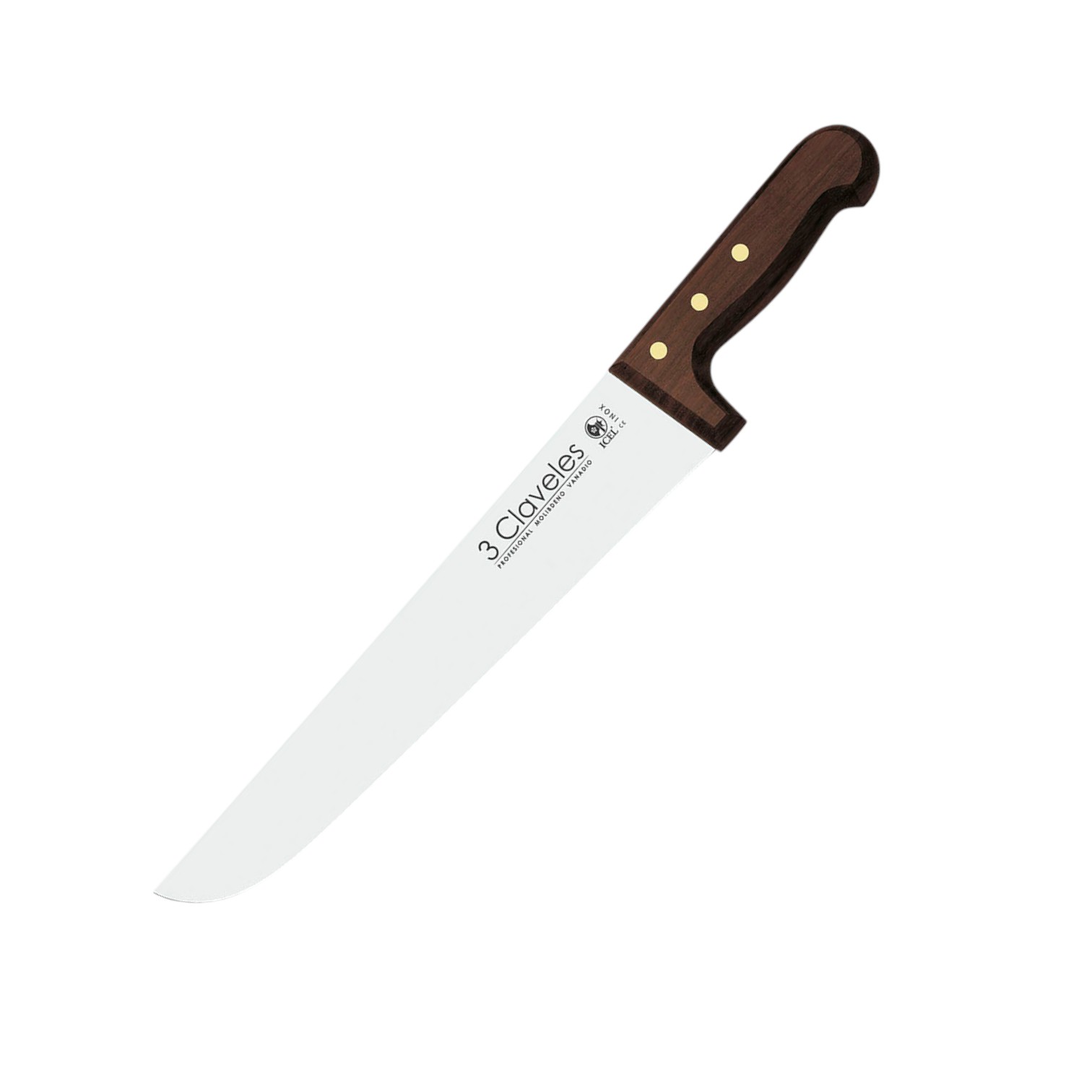 30cm butcher knife with rosewood handle, 3 Claveles