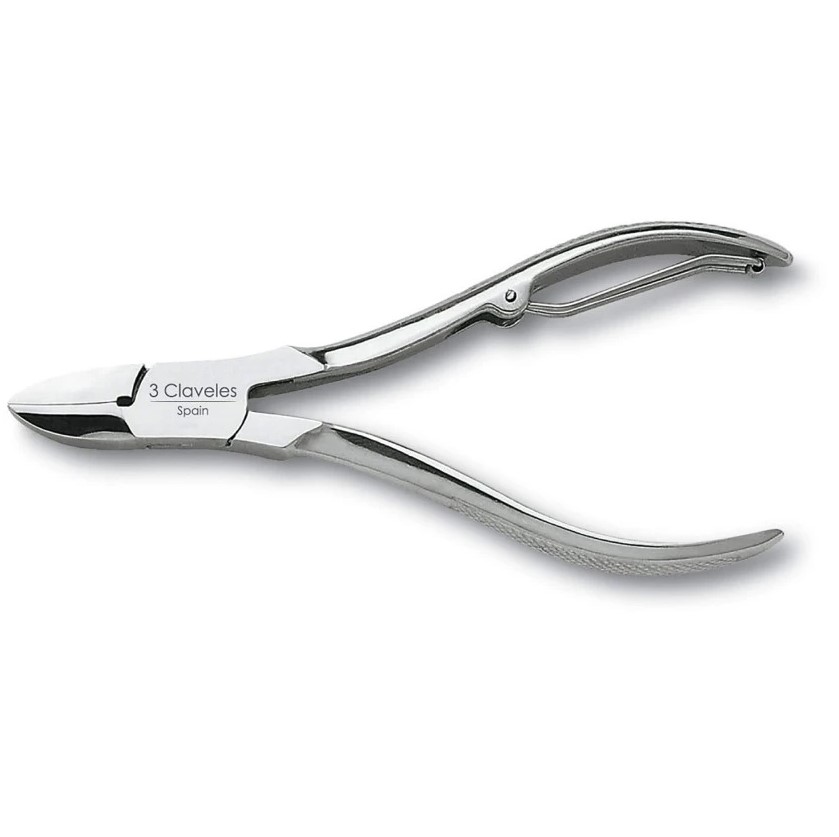 3 Claveles Alicate de unhas curvo de 12 cm