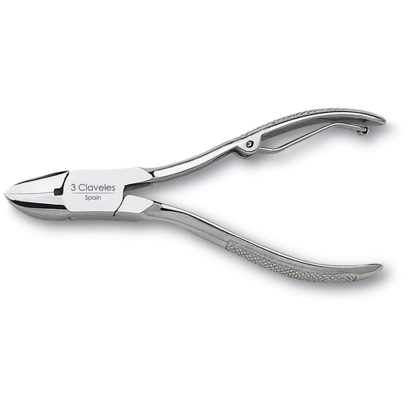 3 Claveles Alicate de unhas curvo de 10 cm