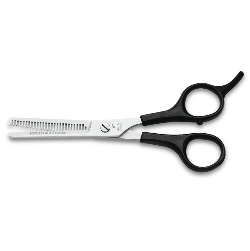 Ciseaux de coiffure Scuola ES28 6" avec bord micro-dentelé et rep...