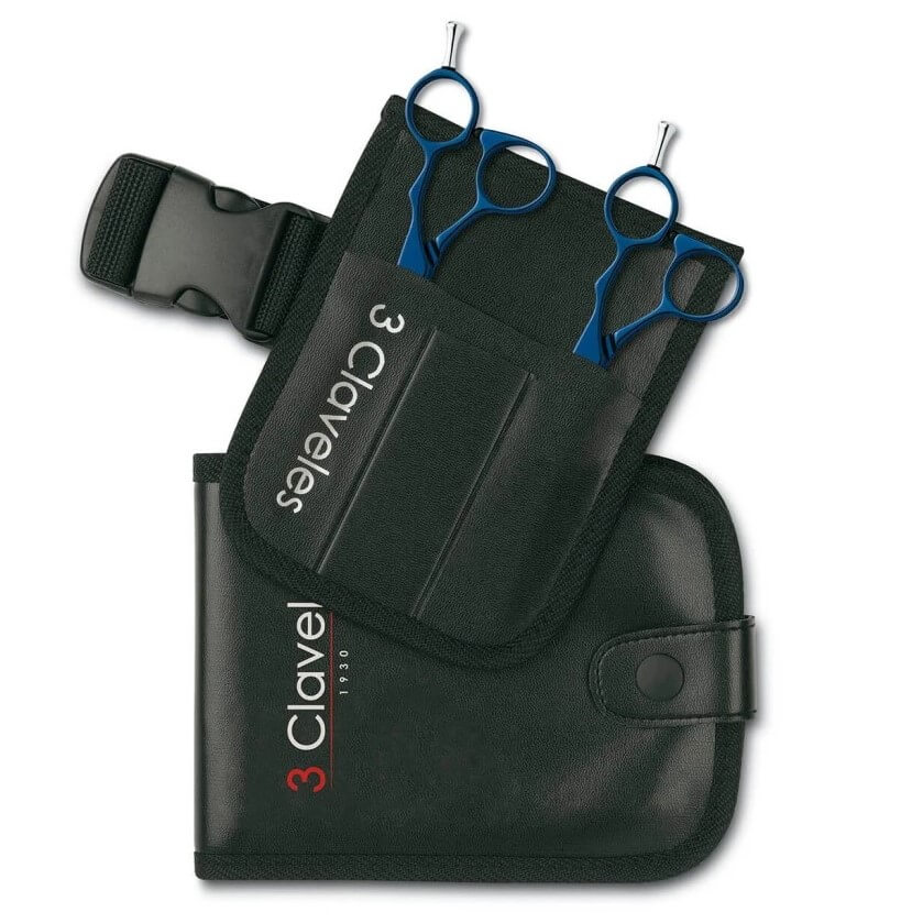 Kit de coiffure 5,5" en Duraluminium bleu avec bord souple 3 Clav...