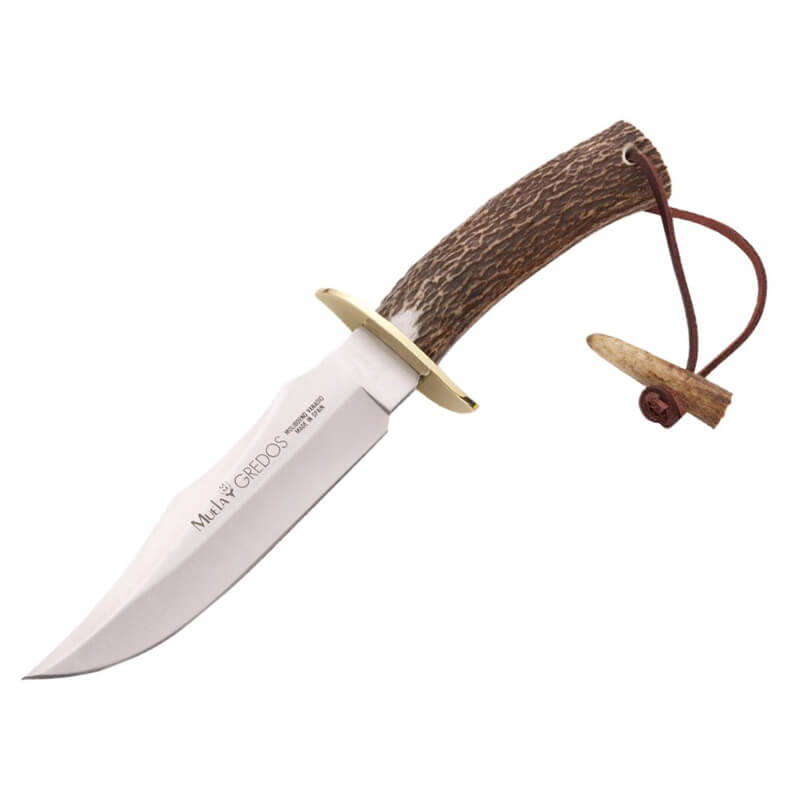 Cuchillo de caza Muela Gredos con mango de asta de ciervo y hoja ...
