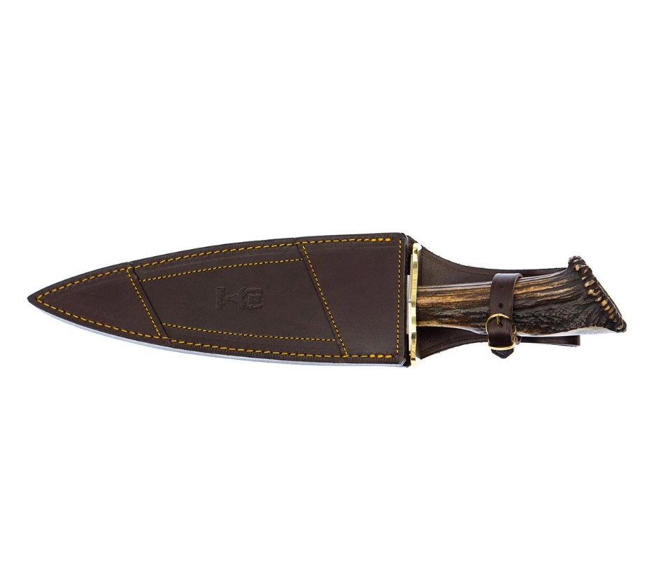 Muela Gran Duque hunting knife with stag horn handle with rosette and 25 cm blade