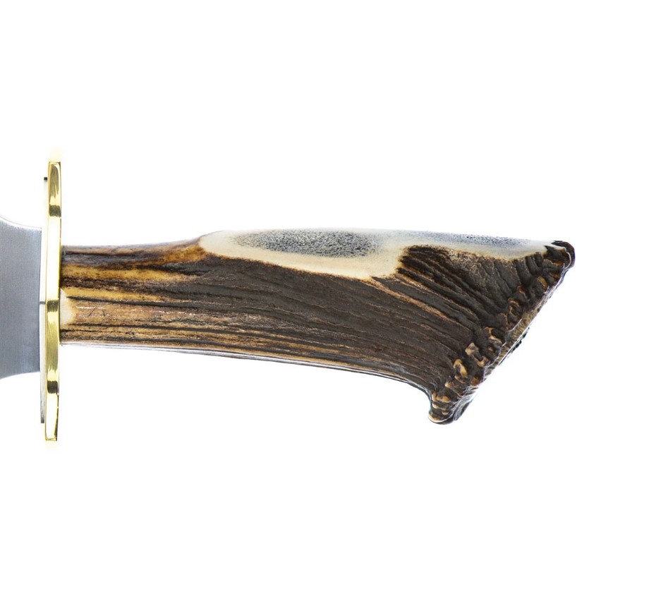 Muela Gran Duque hunting knife with stag horn handle with rosette and 25 cm blade