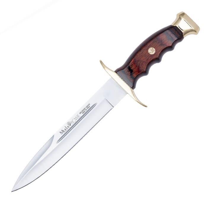 Cuchillo de remate con puño de madera prensada coral con hoja de ...