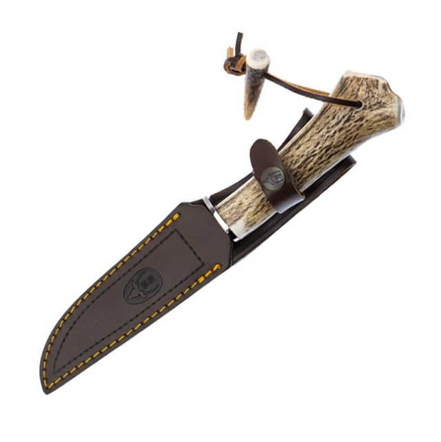 Faca de caça Muela Gred-13H com cabo de chifre de veado e lâmina de 13 cm