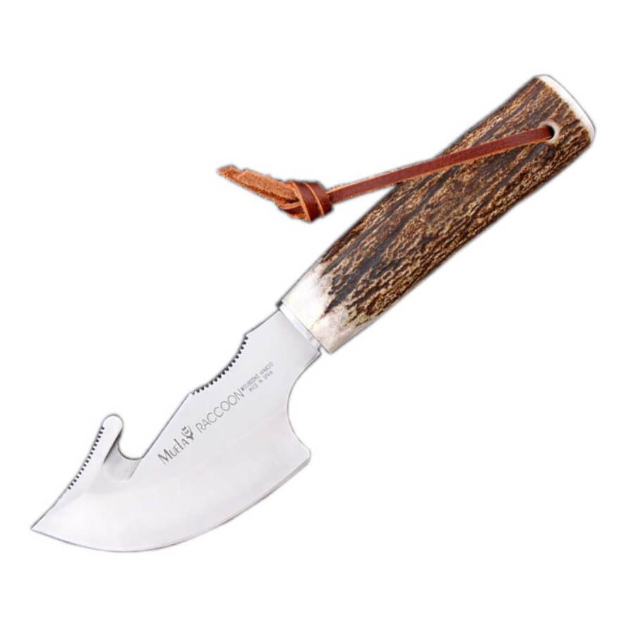 Muela Raccoon-8A Jagdmesser mit Hirschgeweihgriff und 8 cm Klinge
