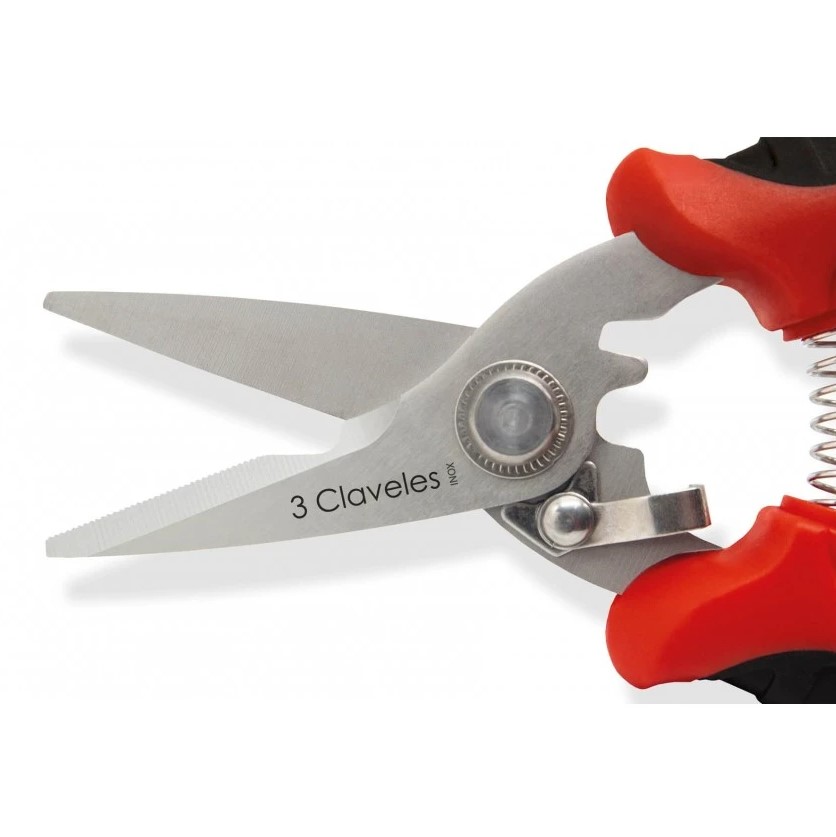Tesoura de 18,5 cm corta tudo com cabo isolado 3 Claveles