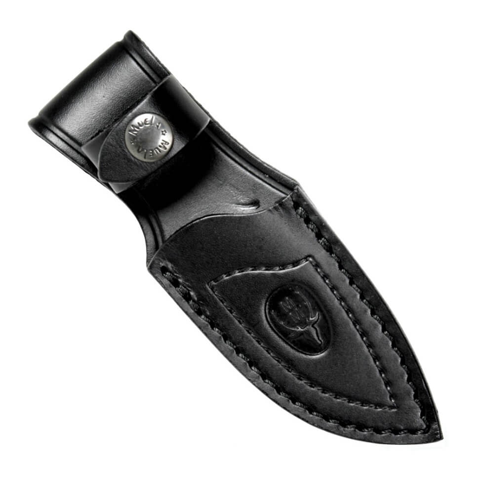 Muela Steinbock-Enthäutungsmesser mit schwarzem Micarta-Griff und 7,5 cm Klinge