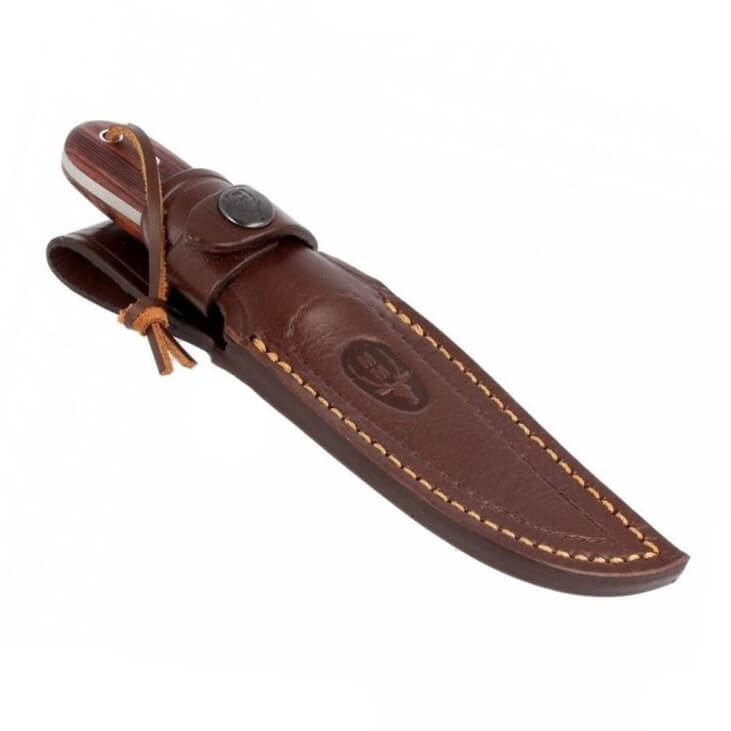 Muela Bison 9NL Jagdmesser mit violettem Holzgriff und 9 cm Klinge