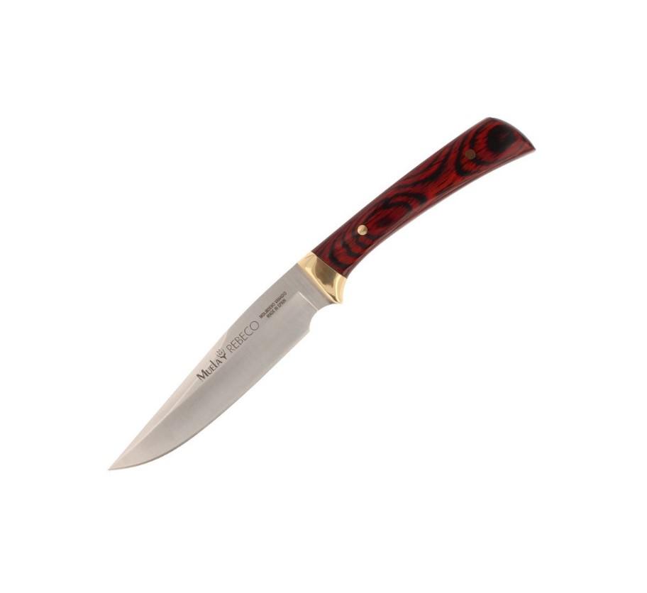 Hunting knife Muela Rebeco-11R with red wood wooden handle and 12...