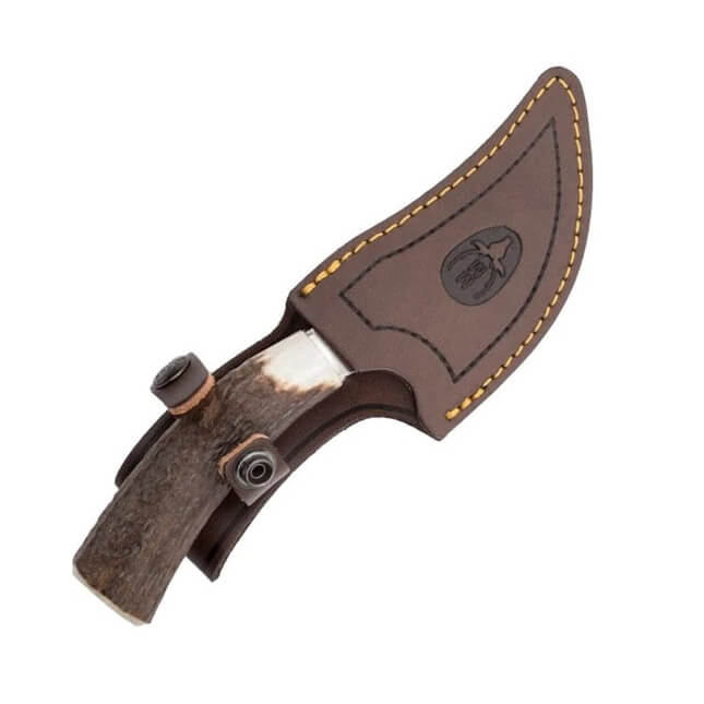 Faca de caça Muela Sabueso-11A com cabo de chifre de veado e lâmina de 11 cm