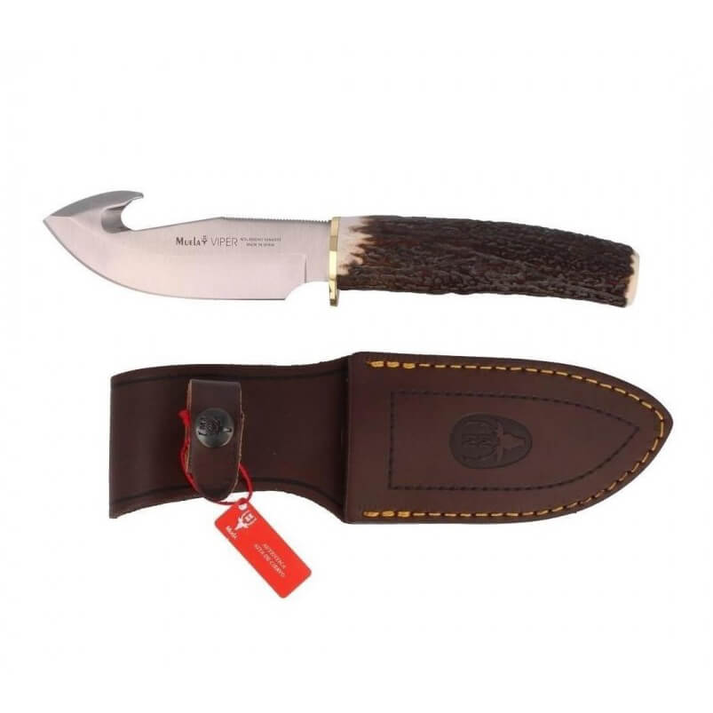 Muela Viper-11A Jagdmesser mit Hirschgeweihgriff und 11 cm langer einteiliger Klinge