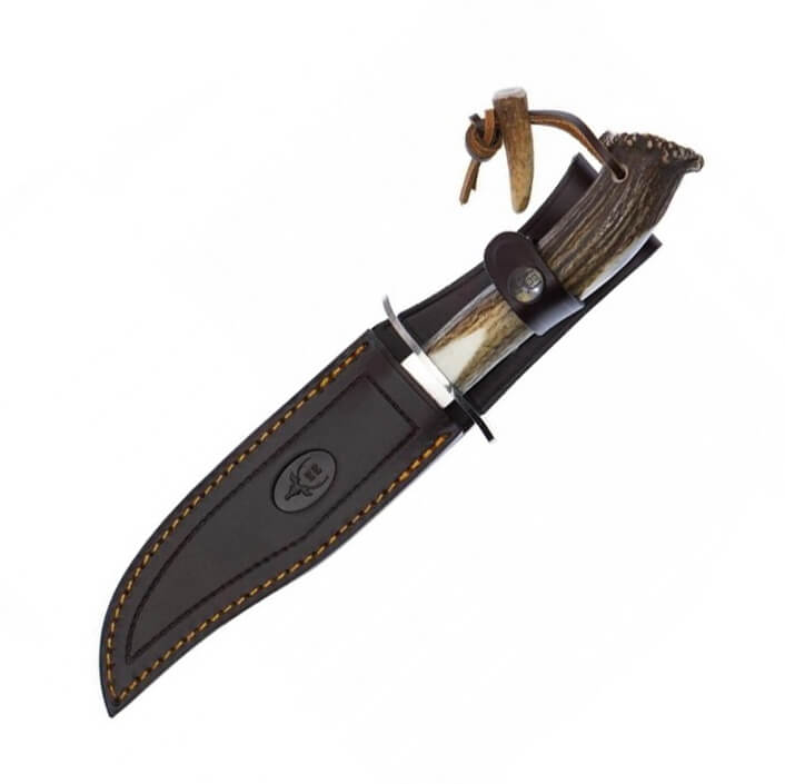 Muela CAZ-16 hunting knife with deer antler handle and 16 cm blade